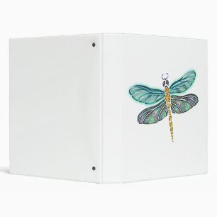 Stained Glass & Abalone Shell Dragonfly Binder