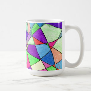 "Stained Glass" Abstract Design Mug