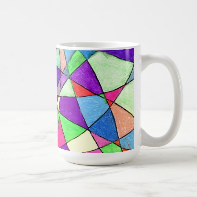"Stained Glass" Abstract Design Mug (Right)