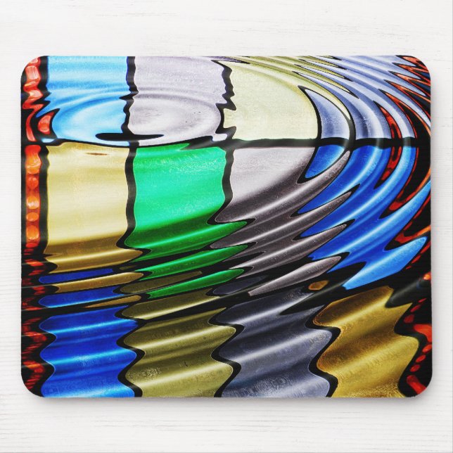 Stained Glass Abstract Mouse Pad (Front)