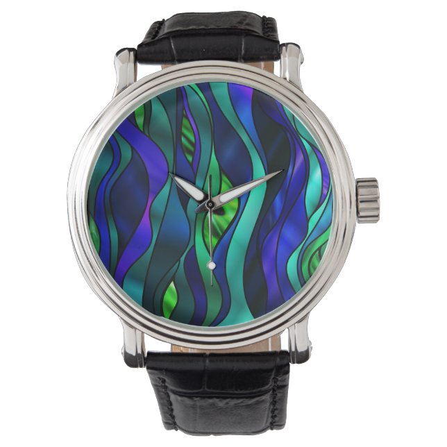 Stained Glass Abstract Watch (Front)