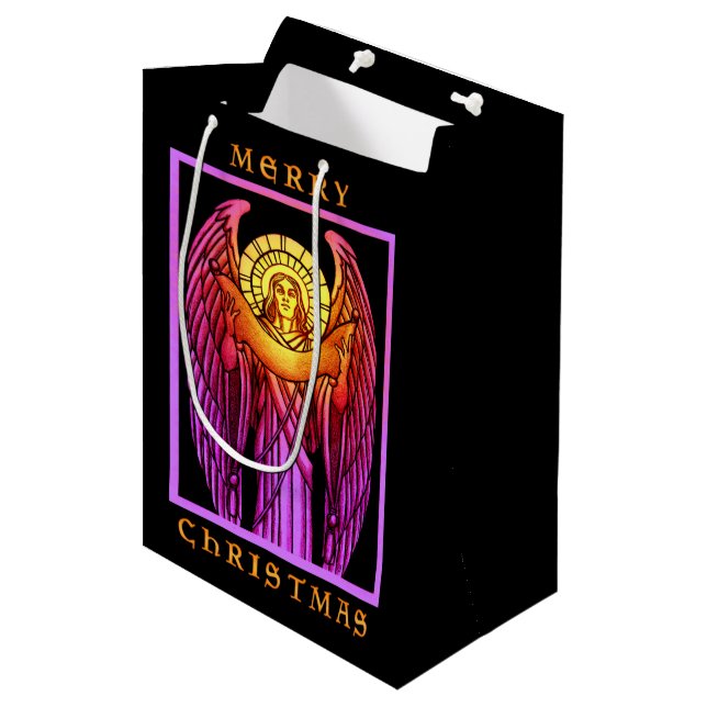 Stained Glass Angel Gift Bag (Front Angled)