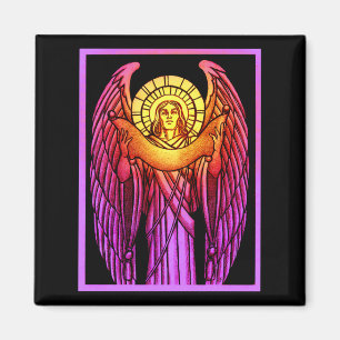 Stained Glass Angel Magnet