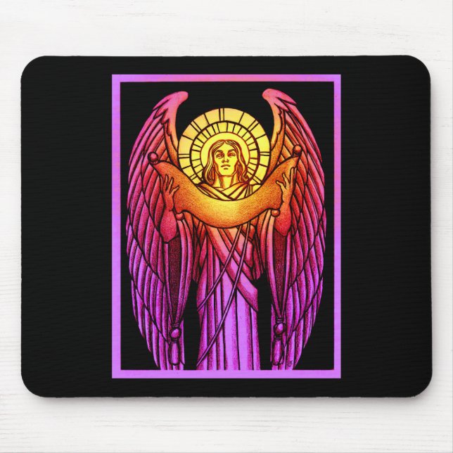 Stained Glass Angel Mousepad (Front)