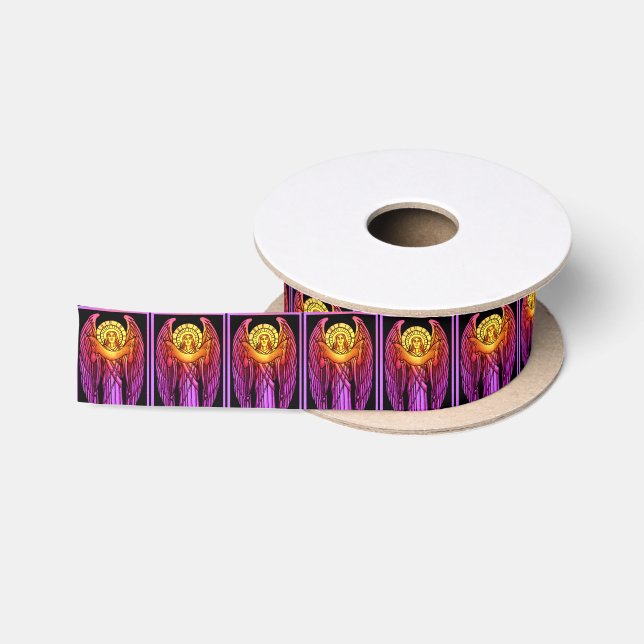 Stained Glass Angel Satin Ribbon (Spool)