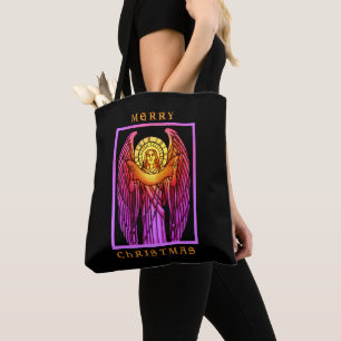 Stained Glass Angel Tote Bag