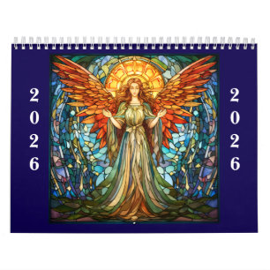 stained glass angels 2026 calendar