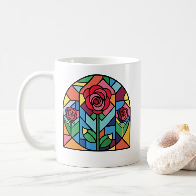 Stained Glass Art Coffee Mug (With Donut)