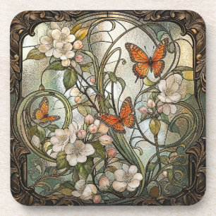 Stained Glass Art Nouveau Coaster