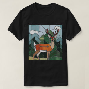 Stained Glass Art, Stained Glass Style Deer Art T-Shirt