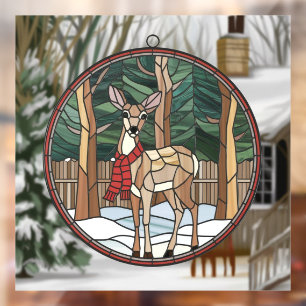 Stained Glass Art, Stained Glass Style Deer Art Window Cling