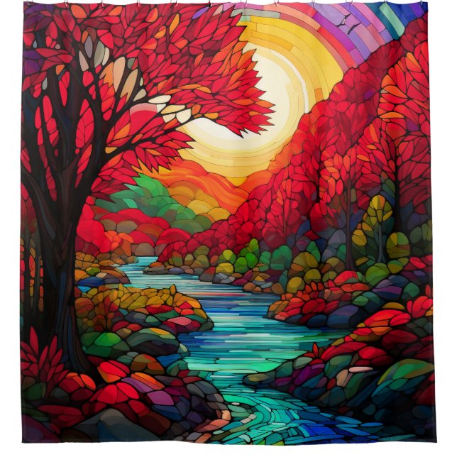 “Stained Glass Autumn River” (Front)