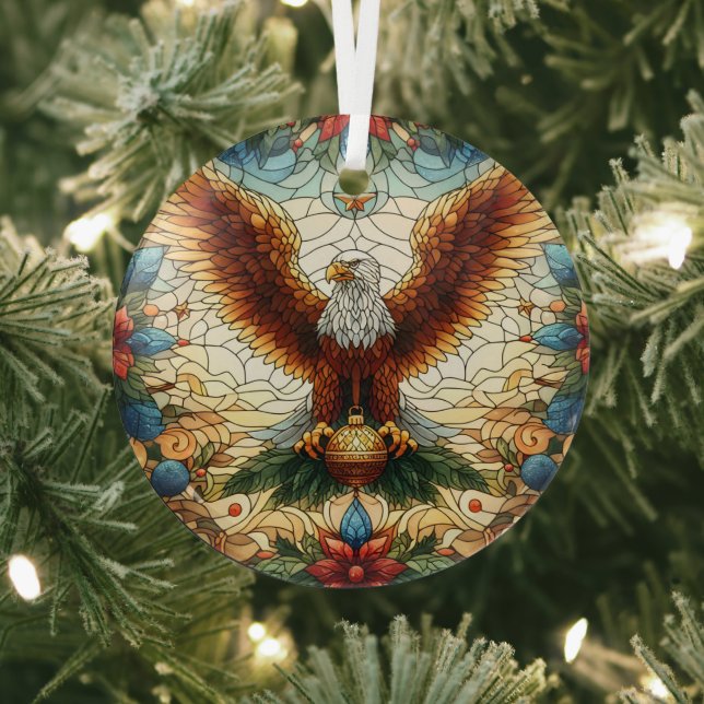 Stained Glass Bald Eagle  Ornament (Insitu)