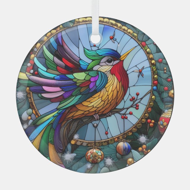 Stained Glass Bird Ornament (Front)