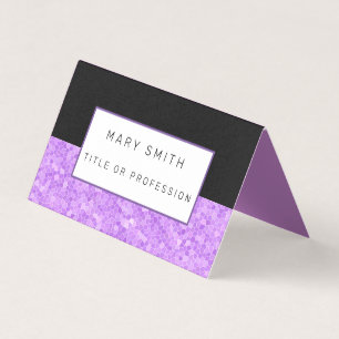 Stained Glass Black Purple Business Card