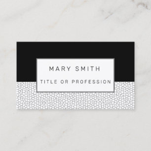 Stained Glass Black White Business Card