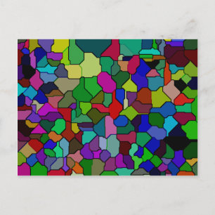 Stained Glass Block Tile Postcard