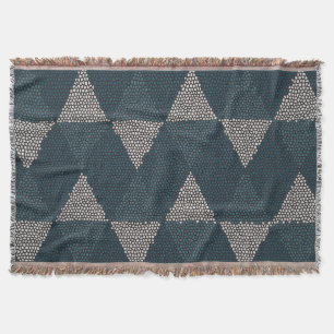 Stained Glass Blue Diamond Throw Blanket