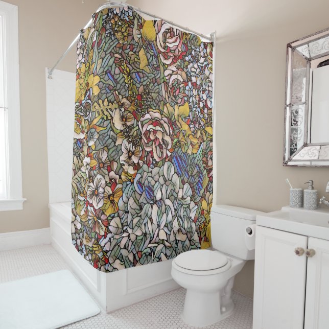 Stained Glass Botanical Floral (In Situ)