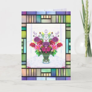 Stained Glass Bouquet Card