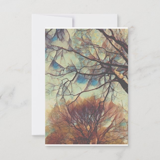 Stained Glass Branches Invitation (Front)