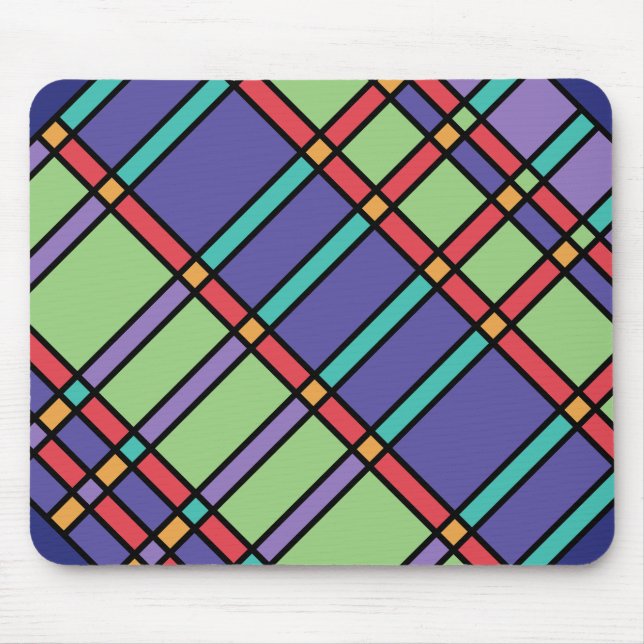 Stained Glass Bright Colours Mouse Pad (Front)