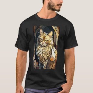 Stained Glass Buff Cat T-Shirt