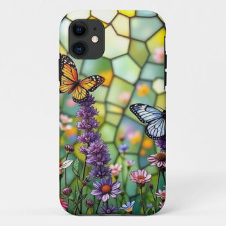 Stained Glass Butterflies iPhone 11 Case