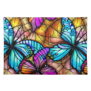 Stained Glass Butterflies Placemat