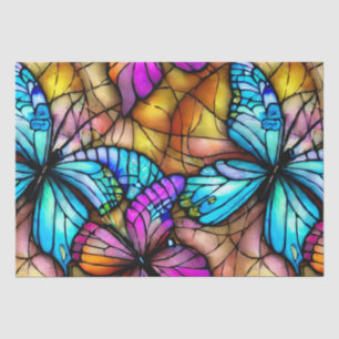 Stained Glass Butterflies Tissue Paper