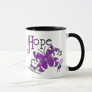 Stained Glass Butterfly Fibromyalgia Mug