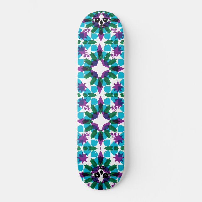Stained Glass by Keren Richter Skateboard (Front)