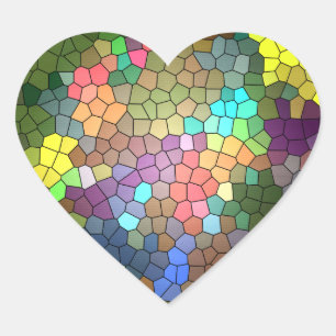 Stained Glass by Shirley Taylor Heart Sticker