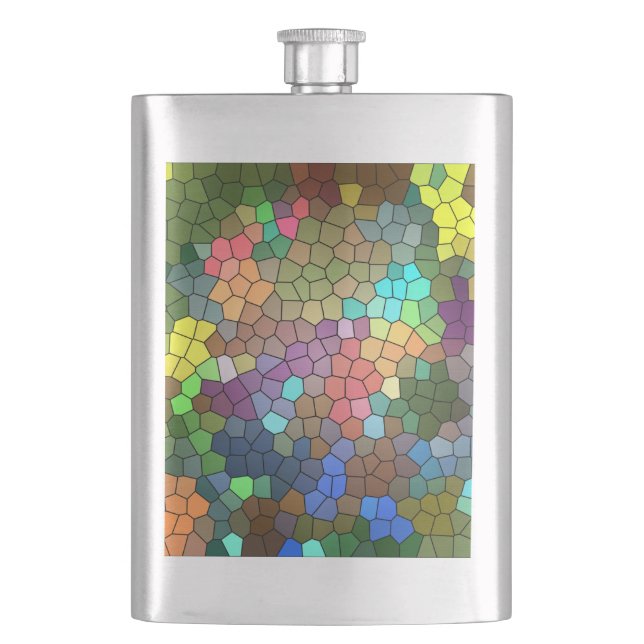 Stained Glass by Shirley Taylor Hip Flask (Front)