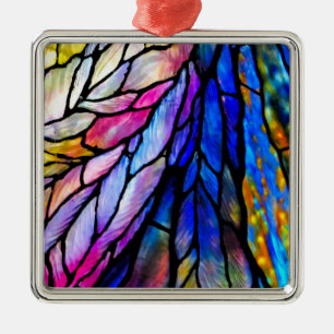 Stained Glass by Tiffany Metal Ornament