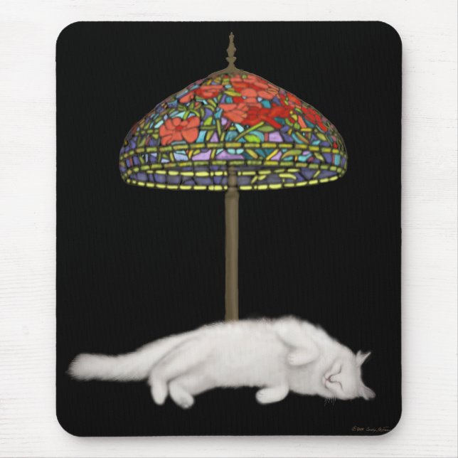Stained Glass Cat Sunlamp Mousepad (Front)