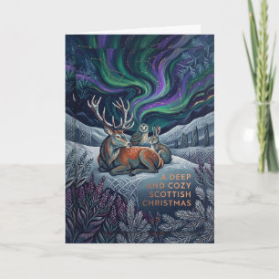 Stained Glass Celtic Scottish Christmas Card