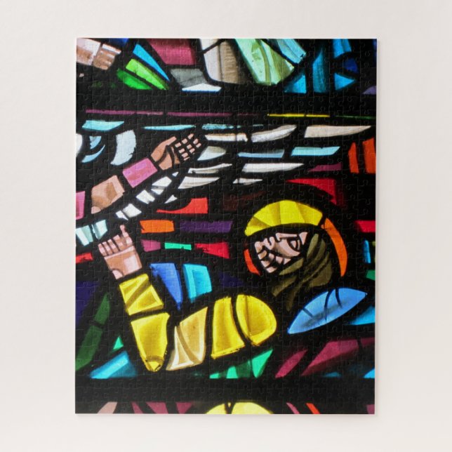 stained glass christ jigsaw puzzle (Vertical)