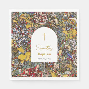 Stained Glass Christening Baptism Favour Napkin