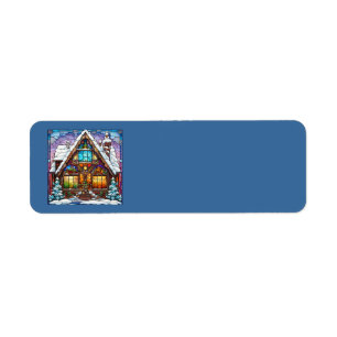 Stained Glass Christmas Address Labels