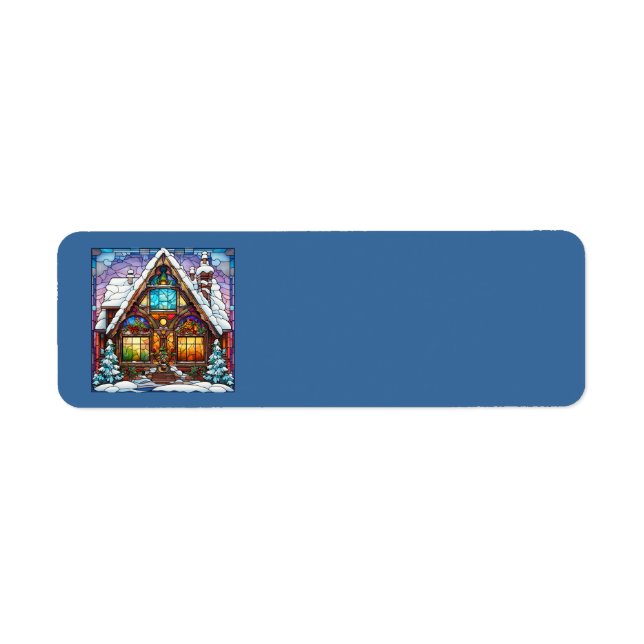 Stained Glass Christmas Address Labels (Front)