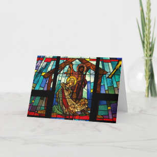 Stained Glass Christmas Holiday Card