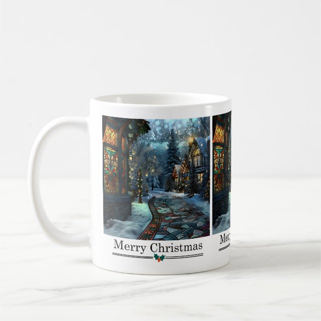 Stained Glass Christmas Mug (Left)