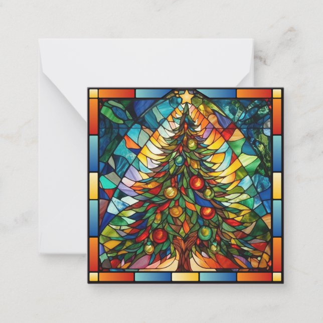 Stained Glass Christmas Tree Card (Front)