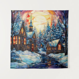 Stained Glass Church Tapestry
