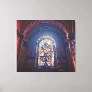 Stained Glass Church Window Canvas Print