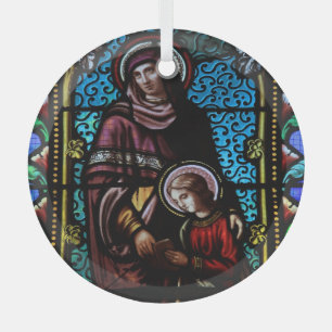 Stained glass church window  glass ornament