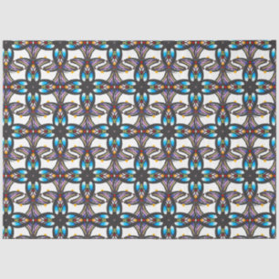 Stained glass circular design tissue paper