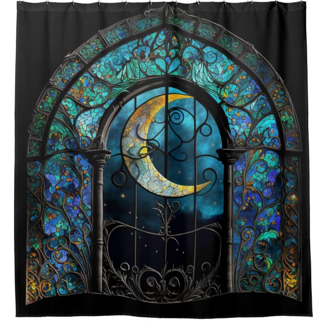 Stained Glass Crescent Moon (Front)
