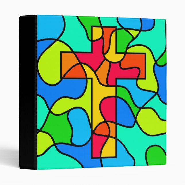 Stained Glass Cross Binder (Front/Spine)